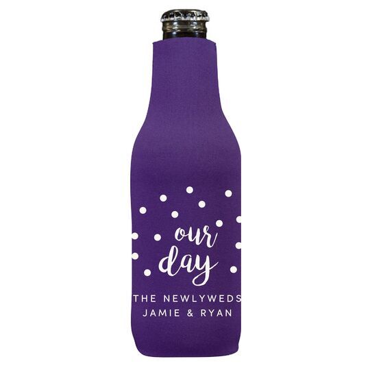Confetti Dots Our Day Bottle Huggers
